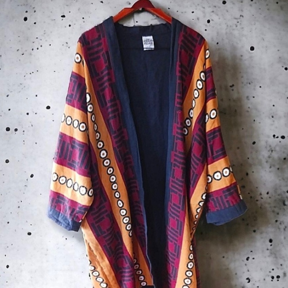 Vintage print kimono by the African Village